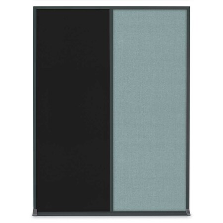 United Visual Products Single Door Radius Plus Corkboard, 18"X UV8000PLUS-SATIN-BUFF